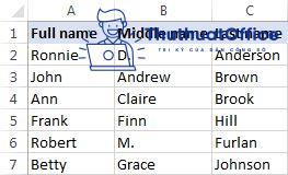 cách tách tên trong Excel 07