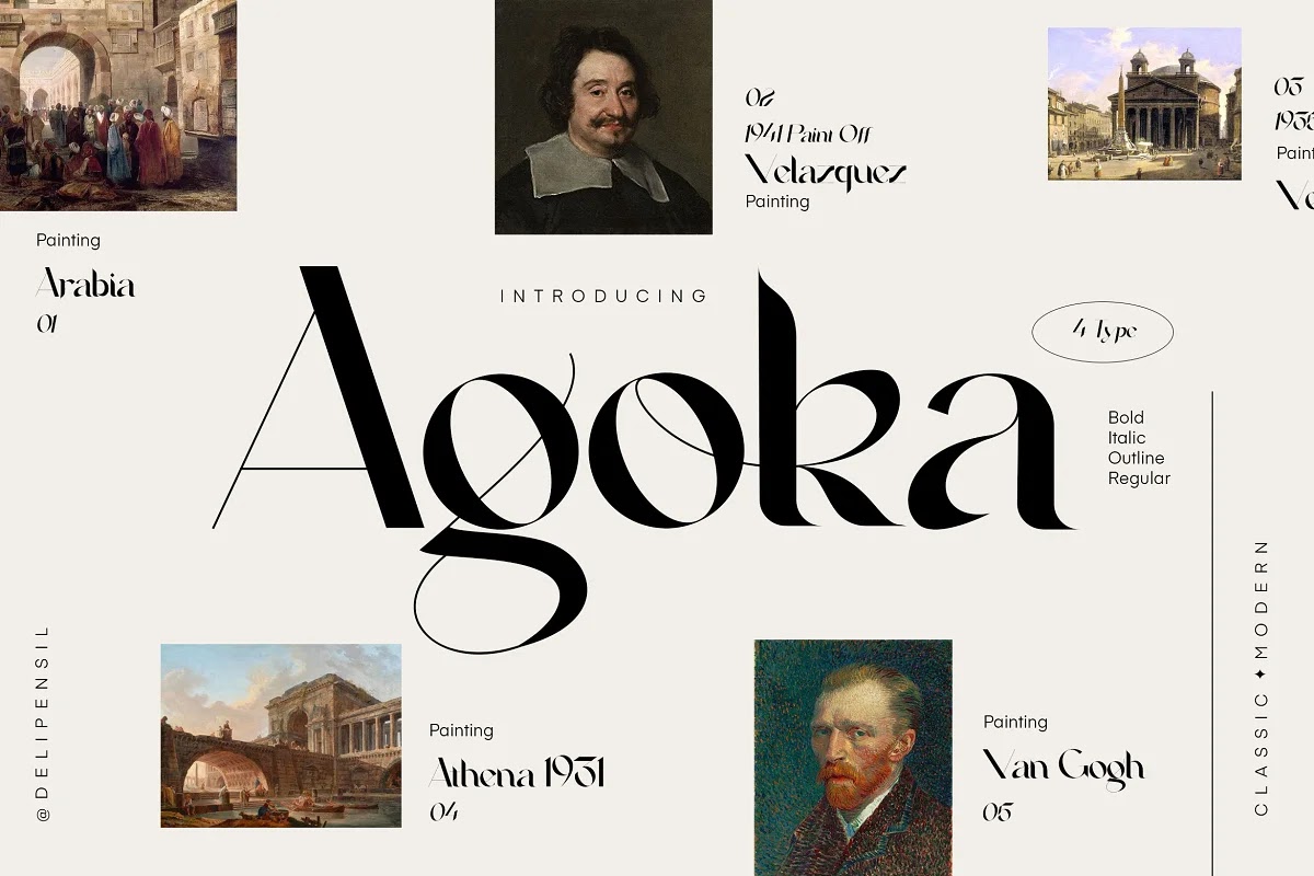 Agoka Modern Classic Typeface