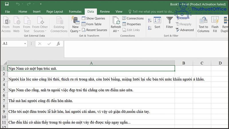 Cách copy bảng từ Word sang Excel bằng cách lưu định dạng Plain Text