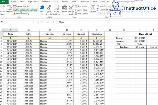 Lọc dữ liệu trong Excel