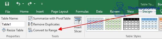 Cách xóa bảng trong Excel