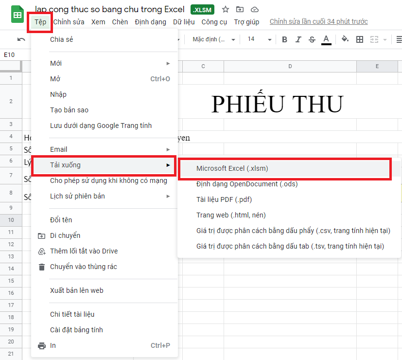 chinh sua file Excel tren google drive 06