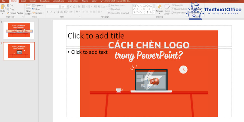 cách chèn logo vào PowerPoint