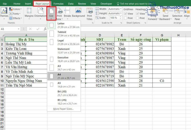 Cách căn lề trong Excel