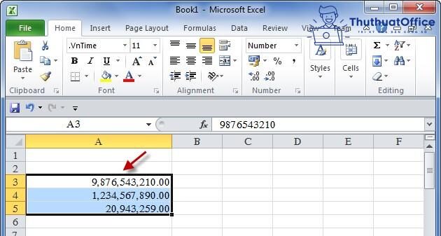 Những cách định dạng số trong Excel 3