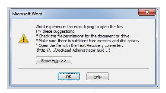 Nguyên nhân không mở được file Word trên máy tính