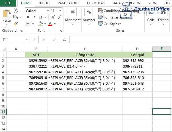 Cách lọc số điện thoại trong Excel